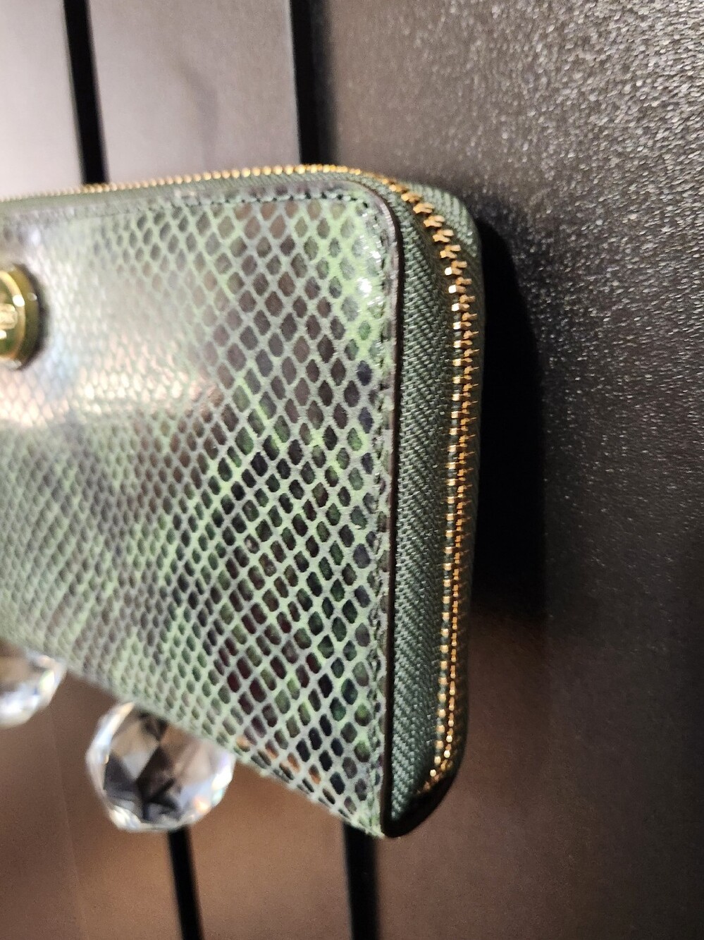Coach Accordian Zip Wallet In Python-Embossed Leather. MSRP$298 - Picture 3 of 11